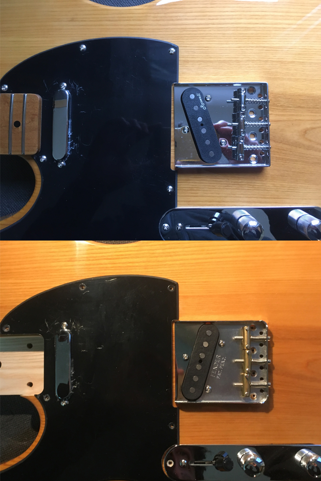 Harley Benton TE-52 — frezare cavitate doză, prăguș personalizat, rectificare taste și setup