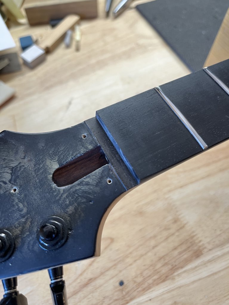 Ibanez RGD IX6 — puncte ghidaj tastieră personalizate, prăguș nou din tusq, rectificare taste & setup