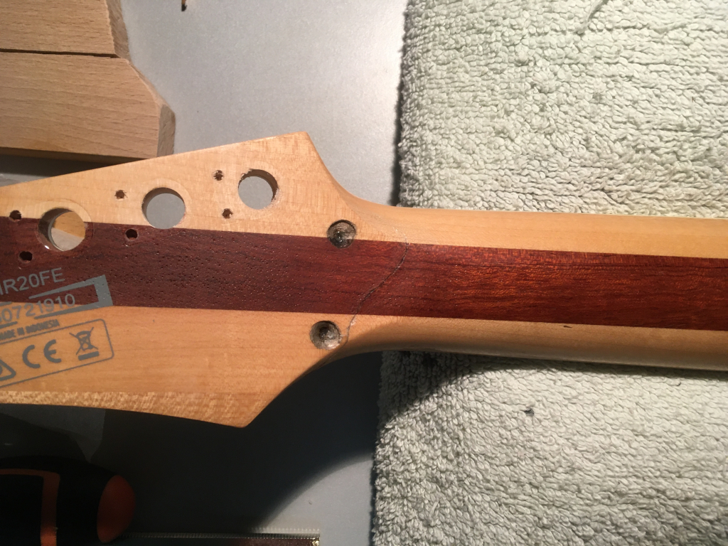 Ibanez RG Iron Label — reparație grif rupt, rectificare taste și setup