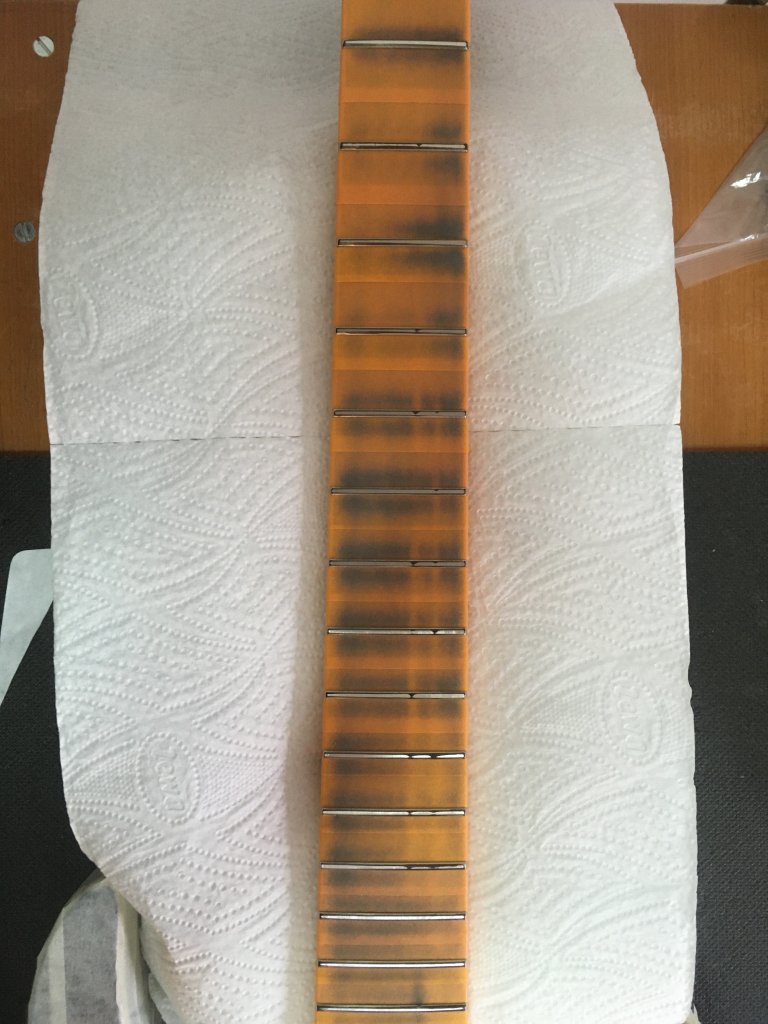 Ibanez RG Iron Label — reparație grif rupt, rectificare taste și setup