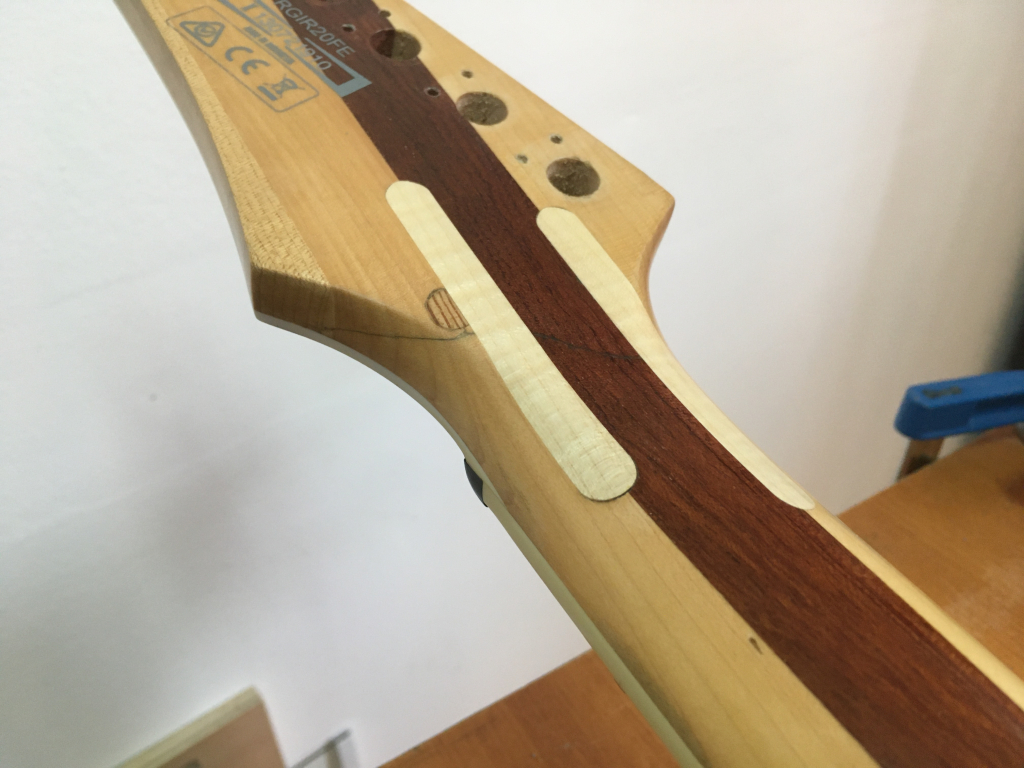 Ibanez RG Iron Label — reparație grif rupt, rectificare taste și setup