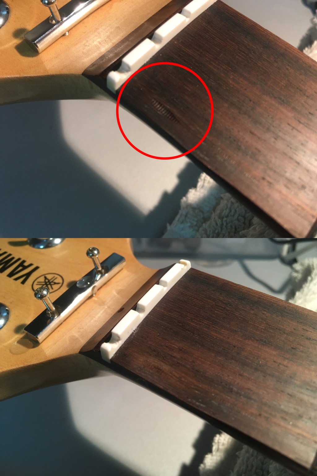 Yamaha bass — rectificare taste și setup